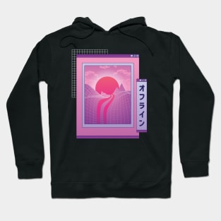 Offline Japanese Vaporwave Aesthetic Anime Hoodie